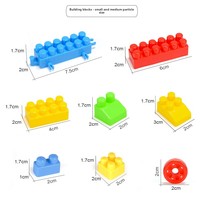 Blocs de construction en plastique à grandes particules pour enfants, en baril, jouets éducatifs pour la maternelle, à assembler soi-même, pour l'éveil et l'éducation précoce