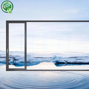 Puerta Corredera Insonorizada Moderna de Aluminio 6063 t5 con Acabado de Vidrio, Apertura Lateral y Compresión Lateral - Product Image 1