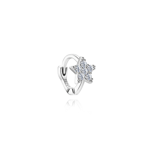 Aros Huggie de Plata de Ley S925 con Moissanita Brillante para Mujer, Aros de Cartílago con Moissanita para Uso Diario - Product Image 4