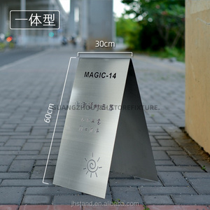 ขาตั้งป้ายสแตนเลสสีทองเงาสำหรับร้านกาแฟสามารถพับได้ - Product Image 6