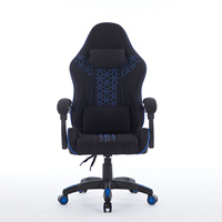Chaise de jeu ergonomique avec coussin, design moderne, chaise pivotante, cadre en métal, hauteur réglable, vérin à gaz à 3 niveaux, nom personnalisé