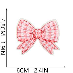 Patch thermocollant artistique en tissu polyester brodé avec nœud pour la décoration de pinces à cheveux, sacs et projets DIY - Product Image 5