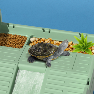 Jeneca serbatoio di tartaruga con balcone scatola di allevamento ecologico paesaggistico serbatoio speciale scatola di allevamento <span class=keywords><strong>per</strong></span> la testuggine brasiliana domestica - Product Image 2