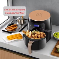 Friteuse à air à écran tactile LED numérique fabriquée en Chine Appareil de cuisson électrique sans huile Double panier pour la maison Hôtel Garage Utilisation