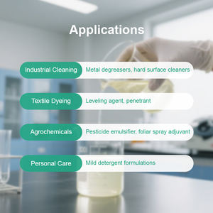 최고 품질의 JIU JIE 브랜드 C8-10 알코올 에톡실레이트 4EO CAS 71060-57-6 연한 노란색 액체 화학 보조제 - Product Image 3