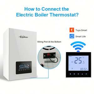 12kw 50/60hz Chauffe-eau électrique contrôlé par Wifi et chaudière au sol avec pompe et vase d'expansion pour usage domestique et hôtelier 220v - Product Image 4
