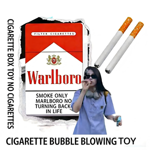 Boîte à cigarettes farces - Jouet à bulles de style cigarette abstraite, jouet amusant pour souffler des bulles pour les fêtes et les blagues - Product Image 2