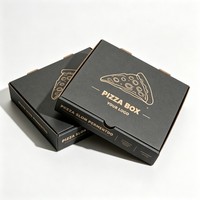 Boîte à pizza jetable personnalisée en gros, auto-assemblante, en carton alimentaire pour restaurants à emporter