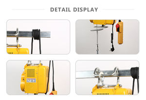 Palans électriques portables BADA CHINA avec câble en acier suspendu, crochet simple et moteur de traction - Product Image 5