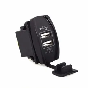 DC 12V-24V <span class=keywords><strong>Marina</strong></span>/<span class=keywords><strong>barco</strong></span>/coche 2 puertos USB toma de corriente cargador con tecnología láser LED - Product Image 1