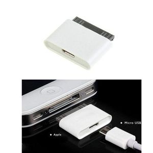Trắng Adapter Micro để 30-pin Loại C để 30-pin IOS để 30-Pin cho iPhone 4S iPad 3 iPod Touch 4 sạc và truyền dữ liệu - Product Image 2