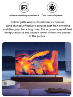 Projecteur LED 4K UHD 1600 lumens pour divertissement à domicile, prend en charge la mise au point automatique, haut-parleurs intégrés, compatible 3D, stéréo HIFI, portable