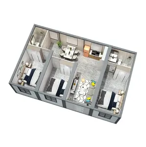 Flat Pack Container Modular Mobile House Container House 3 Bedroom With Bathroom And Kitchen For Sale