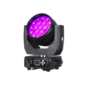 Supplier 19x15w led rgbw zoom wash moving light mac aura 19x15