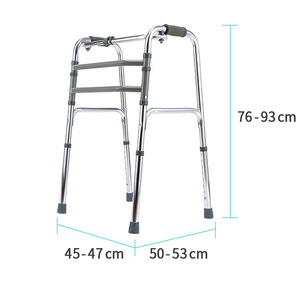 Aluminum Alloy <b>Walker</b> For Elderly And <b>Disabled</b> With Adjustable Height And Non Slip Feet Silver Color Model Ca811l - Product Image 4