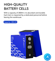 Cellules de batterie au lithium-ion LiFePO4 prismatiques solaires LeadPower EV 3.2V 50AH-314AH sur réseau hors réseau