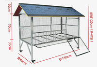 Cage à poules en acier inoxydable épaisse et grande pour balcon extérieur et usage domestique rural, durable, solide, emballée en boîte