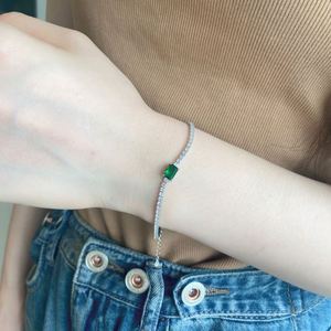 Dylam Top End 925 Sterling Silver Rhodium 18K Gold Plated Diamond 5A Cubic Zirconia Tennis <b>Bracelet</b> - Product Image 2