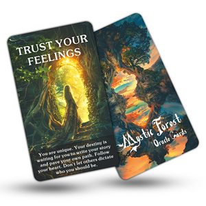 Vente en gros de 56 cartes de l'Oracle Forêt Mystique Enchantée, cartes de guidance spirituelle de la nature, cartes de tarot - Product Image 6