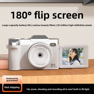กล้องดิจิตอลสำหรับมหาวิทยาลัย 50MP 180 °   หน้าจอพลิกกลับได้ เลนส์คู่ ไฟแฟลช LED วิดีโอ Full HD สำหรับเด็ก - Product Image 2