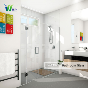 Porte <span class=keywords><strong>de</strong></span> douche carrée pliante sans cadre en verre trempé pour <span class=keywords><strong>salle</strong></span> <span class=keywords><strong>de</strong></span> <span class=keywords><strong>bain</strong></span> d'hôtel - Product Image 1