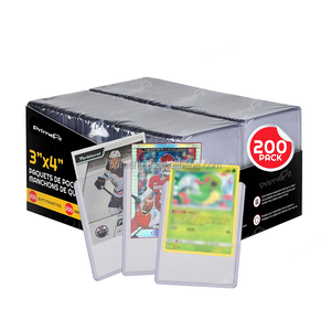 Fundas Protectoras Semirrígidas de PVC Personalizadas Prime Fit P172 para Tarjetas, Cargador Superior 3x4, Transparentes, para Tarjetas Deportivas y de Juego - Product Image 1