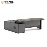 Nouvelle Arrivée Bureau de Direction Luxueux en L Moderne pour PDG, Mobilier Métallique Convertible, Modulaire et Ergonomique pour Bureau, Garantie 5 Ans