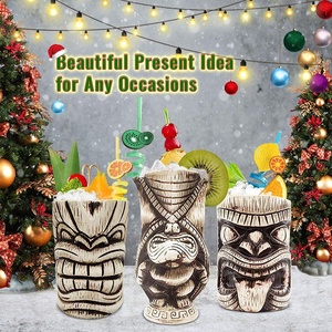 De Tiki tazas de cerámica taza de Tiki de tazas para Mai Tai golpe Pina Colada Y bar Tropical bebidas TIKISET - Product Image 4
