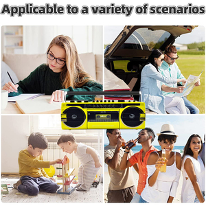 Reproductor de Casetes Retro Portátil, Radio AM FM SW, Grabadora de Casetes, Reproductor de MP3 TF, Sistema de Audio BT para el Hogar y Exteriores - Product Image 6