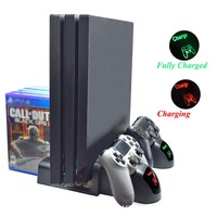Ventilateur de refroidissement multifonction pour PS4, support de disque pour console Playstation 4, station de charge