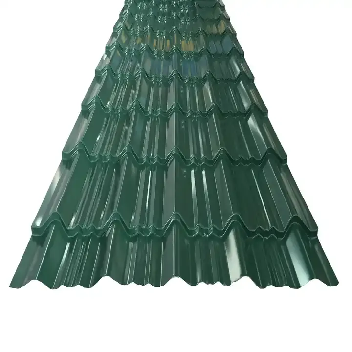 Yüksek kaliteli ppcg Corrugated 1d GI iibr metal galvanizli oluklu renkli resim oluklu çelik çatı kaplama levhası
