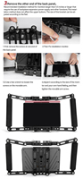 TE169 Cage de directeur de moniteur de caméra portable en aluminium avec accessoires de caméra à double poignée