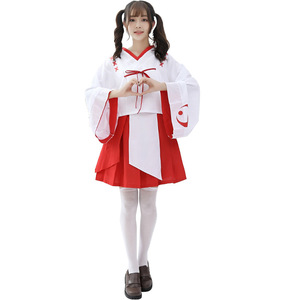 Disfraz de Cosplay de Kikyo, Dama del Santuario, Anime Japonés, Kimono Blanco y Rojo para Mujer, Disfraces de Anime para Adultas - Product Image 5