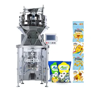 Máquina de embalagem vertical de alta velocidade, multi-cabeças, batata frita, lanche, comida
