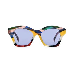 Lunettes de soleil œil de chat colorées à monture intégrale, verres polarisés, protection UV 100%, style tendance pour hommes adultes - Product Image 3