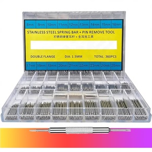Set di 360 Perni per Cinturini di Orologi 8-25mm, Barre a Molla in Acciaio Inox 316, Diametro 1.5mm, Impermeabili e Antiruggine, 18 Strumenti per Riparazione Fai-da-Te - Product Image 1