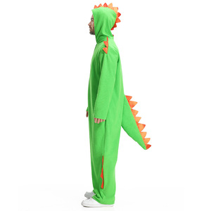Disfraz de Dinosaurio Verde para Halloween, Traje de Pijama para Adultos con Cola Grande, Disfraz de Cosplay de Poliéster - Product Image 3