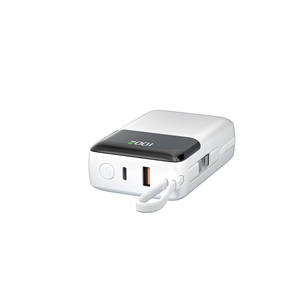 เครื่องชาร์จพกพา, พาวเวอร์แบงค์ชาร์จเร็ว 22.5W, ความจุ 20000mAh ปลอดภัยสำหรับการเดินทาง, สาย USB-C ในตัว พร้อมหน้าจอ LED แสดงสถานะแบตเตอรี่ - Product Image 1