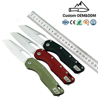 Couteau pliant en acier 440C avec manche en nylon, couteau de camping portable léger, fabrication artisanale OEM personnalisée en gros