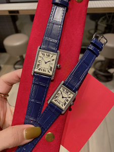 Montre mécanique automatique élégante et tendance avec lunette incrustée de diamants et bracelet en cuir de vachette multicolore au choix - Product Image 2