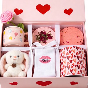 Set de Regalo Personalizado para el Día de San Valentín CH, Bombas de Baño Relajantes <span class=keywords><strong>y</strong></span> Vasos para Beber, Regalo para el Día de la Muñeca - Product Image 1