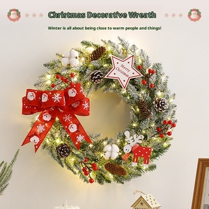 Explosive <b>Christmas</b> <b>garland</b> rattan 40/50/60cm <b>Christmas</b> decoration <b>garland</b> door hanging scene - Product Image 2