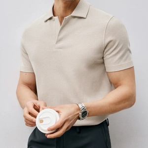 Chemise Homme en Coton Piqué Doublement Mercerisé avec Fermeture Éclair - Luxe, Douceur et Brillance, Style Business Décontracté, Manches Courtes, Respirante, Couleur Unie, Coupe Slim, Idéale pour le Bureau - Product Image 5