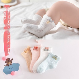 Calcetines de bebé con dibujos animados, finos, de malla transpirable, sin costuras, <span class=keywords><strong>para</strong></span> recién <span class=keywords><strong>nacidos</strong></span> de 0 a 3-6 meses, con detección de agujas, empaque simple. - Product Image 4