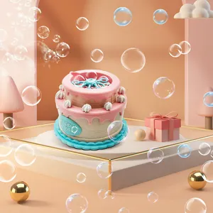 Happy Birthday Cake Bubble Machine Music Song Party Funny Electric Automatic Kids Bubble Blower Toys Making Toys