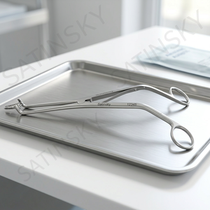 Espéculo Endocervical de Acero Inoxidable para Obstetricia y Ginecología con Asas de Anillo, Punta Estrecha Manual SATINSKY - Product Image 2