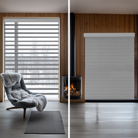 Stores roulants en tissu Shangrila modernes personnalisés pour fenêtres à la française Installation intégrée pour hôtels