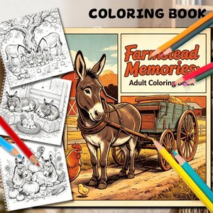 Carnet de <span class=keywords><strong>coloriage</strong></span> personnalisable à lignes simples, motifs champêtres faciles à esquisser pour coloristes débutants et adultes, relaxation quotidienne - Product Image 2