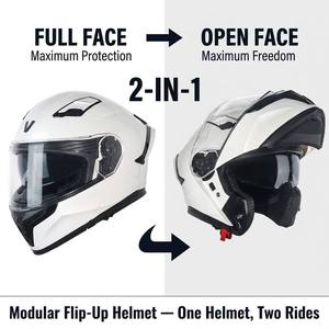 Casco Modular Abatible con Logotipo Personalizado OEM ODM, Casco Integral para Motocicleta con Doble Visor ABS EPS, <span class=keywords><strong>Precio</strong></span> de Fábrica - Product Image 3