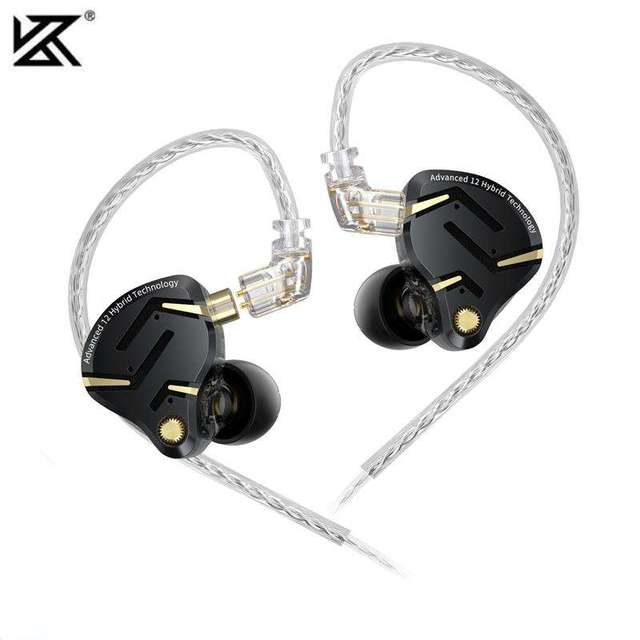 KZ ZS12 PRO2 Wired in Ear Monitor Earphone HIFI Hybrid Driver 12 Units Stereo Bass Detachable Headset for Music Game FPS